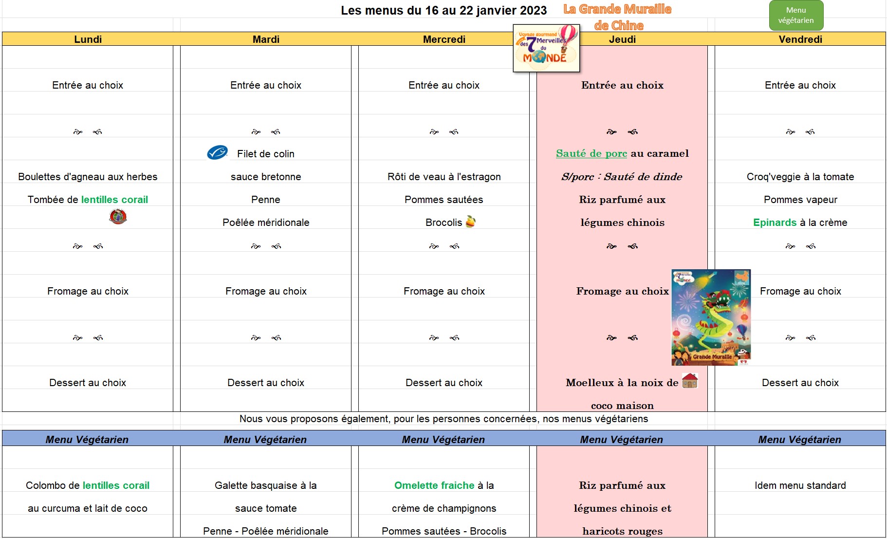 Menus - École européenne de Strasbourg